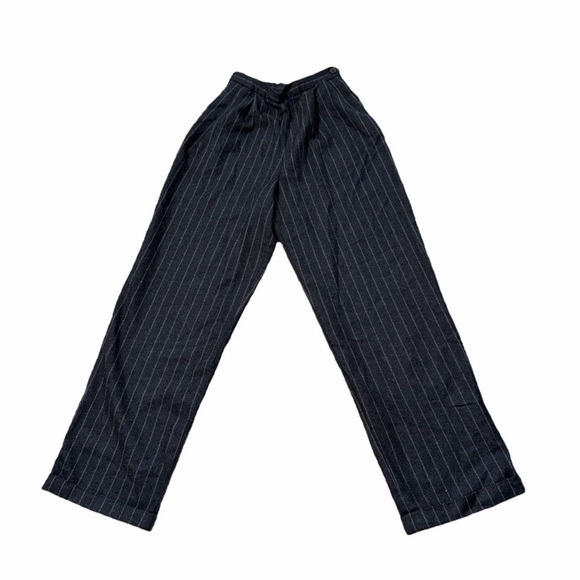 Polo by Ralph Lauren Black Pinstripe Wide Leg Pants (retail $200+) - Picture 4 of 7